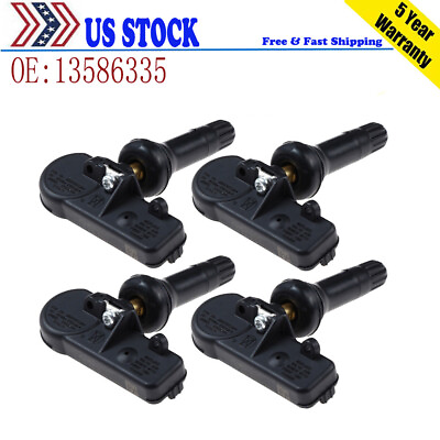 #ad NEW TPMS Tire Pressure Monitoring Sensors Fit For Chevy GMC GM Set 4pcs 13586335 $19.37