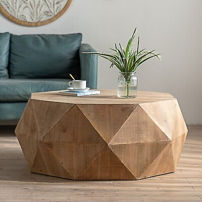 #ad 38quot;Three dimensional Embossed Pattern Design American Retro Style Coffee Table $460.74
