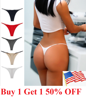 #ad Womens Sexy Panties Knickers Low Rise Briefs G string bikini Thong Underwear $4.59