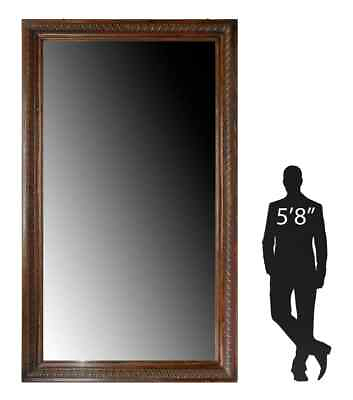 #ad Antique Mirror Monumental Italian Wood Framed Molding 106quot; X 62.5quot; 1800s $2375.00