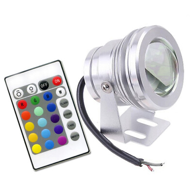 #ad Outdoor 12V 10W LED Flood Light RGB Color Change Underwater Lamp Spotlight Pool $20.26