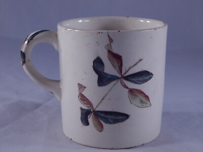#ad Antique Early Century MUG Cup Handmade Hand Painted $14.00