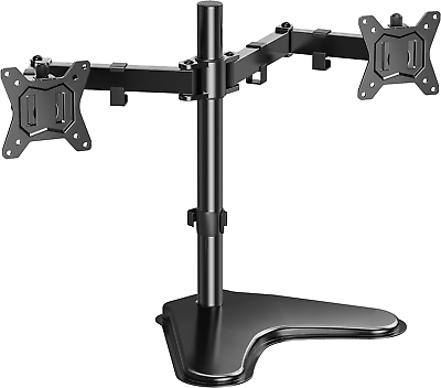 #ad HUANUO 13 32 Inch Dual Monitor Stand for Desk Free Standing Monitor Stands for $71.43