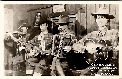 #ad Wall South Dakota SD Ted Hustead#x27;s Cowboy Orchestra 1949 Postcard Y7 $3.95
