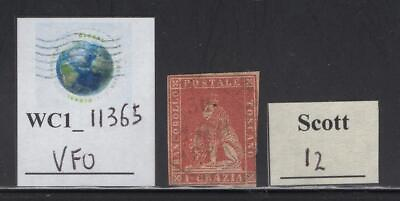 #ad WC1 11365. ITALY ANTIQUE STATES. 1 Cr. 1857 1859 TUSCANY stamp. Scott 12. Used $19.99