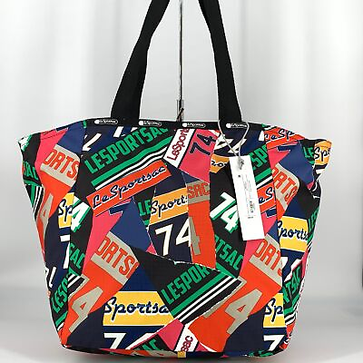 #ad LeSportSac Janis Zip Top Tote Varsity Collage NWT $43.33