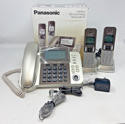 #ad PANASONIC Corded Cordless Phone System with Answering Machine KX TGF352 $46.71