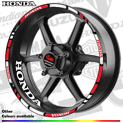 #ad HONDA Motorcycle Wheel Rim Stripes Stickers Full Set Compatible CBR CB Rebel NC GBP 16.99
