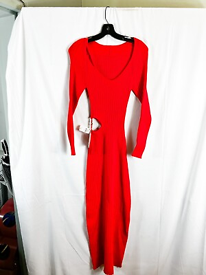 #ad Aeron Womens Red Cut Out Maxi Dress #S $655 $69.99