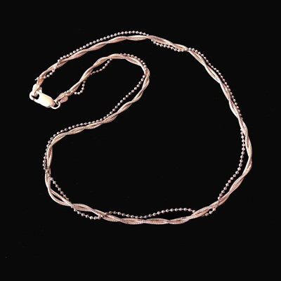 #ad 13.3 gram 16.7 inch Vintage 925 Sterling Silver Choker Necklacemark#x27;925 ITALY#x27; $29.18