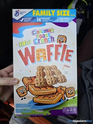 #ad 🔵 Brand New Cinnamon Toast Crunch WAFFLE Breakfast Cereal Crispy 18.2 oz Box $14.99