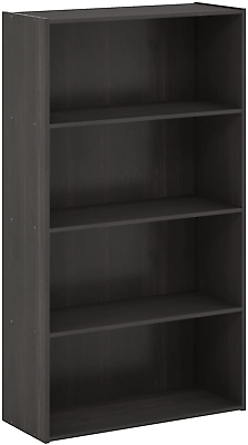 #ad 4 Tier Espresso Bookcase Furinno Pasir Storage Shelves $57.90