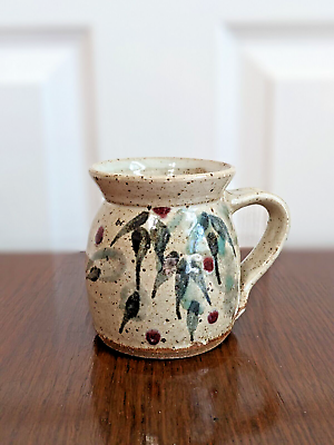 #ad Vintage KERSEY Studio Pottery Mug Stoneware Speckle Glaze Made in England $45.00