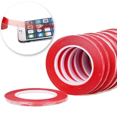 #ad 25M RED Film 3M Transparent DOUBLE SIDED STICKY ADHESIVE TAPE Cell Phone Repair $5.74