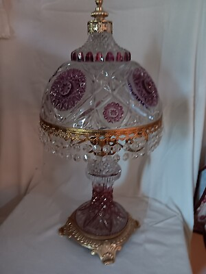 #ad 20th Century Bohemian Crystal Table Lamp $250.00