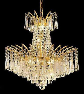 #ad Crystal Pendant Light French Empire Chandelier Luxury Hanging Lamp $586.04