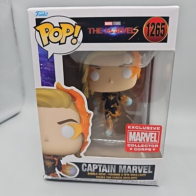 #ad Funko Pop Captain Marvel #1265 The Marvels Collector Corps Nonmint Box $9.48