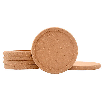 #ad Natural Cork Coasters for Drinks Absorbent Heatamp;Water Resistant Durable Saucers $9.99