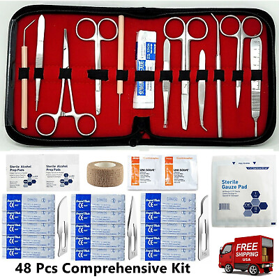 #ad Surgical Suture Kit Basic First Aid Set Suture Emergency Trauma Survival Pack $21.99