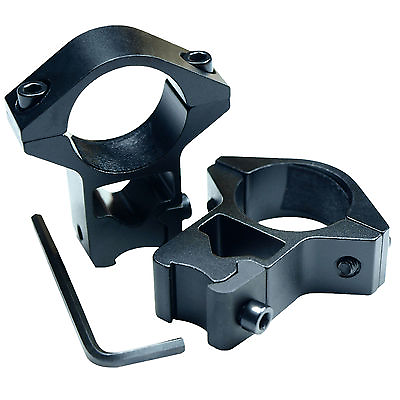 #ad 2 Pcs 1quot; Diameter 10mm 3 8quot; High Profile See Thru Dovetail Scope Ring Mount $7.85