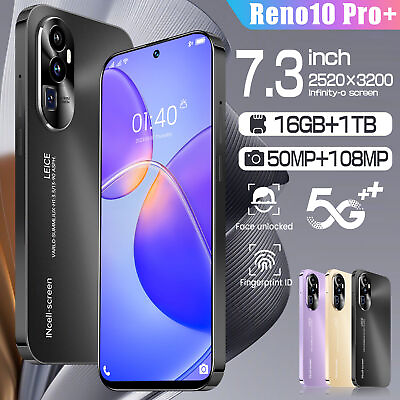 #ad 2023 Reno10 Pro Smartphone 7.3quot; 16GB1TB Android Factory Unlocked Mobile Phone $122.65