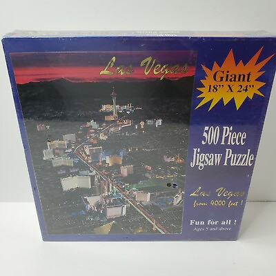 #ad Las Vegas from 4000 Feet 500 Piece Jigsaw Puzzle 18quot; x 24quot; New Sealed $24.77