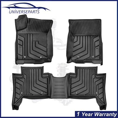 #ad 3PC Floor Mats 3D Molded Linears All Weather For 2016 2021 Toyota Tacoma TRD PRO $58.89