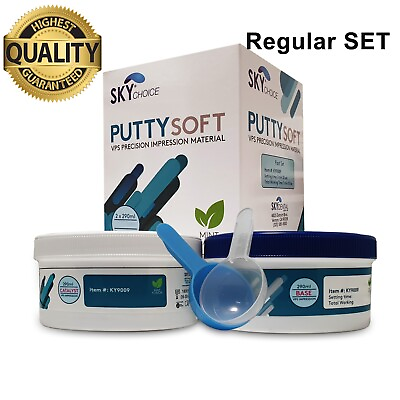 #ad Dental Putty Regular Set PVS VPS Impression Material Mint Base 2 x 300 ml $34.99