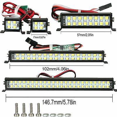 #ad #ad LED Light Bar Roof Lamp Spotlight Kit for SCX10 D90 TRX4 1 10 RC Crawler Car FS $9.81
