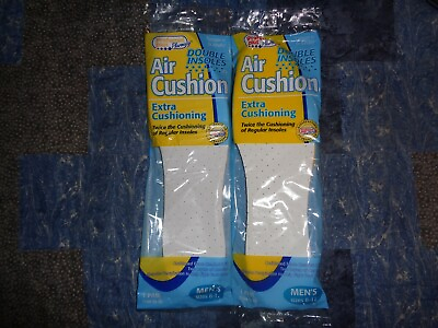 #ad 2 Pair Preferred Plus Pharmacy Air Cushion Double Insoles for Men Size 8 12 $9.50