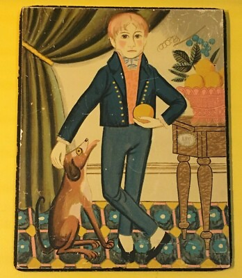 #ad Shabby Chic Vintage Americana Art Litho Boy and His Dog Reproduction LEC 1815 $95.00