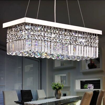 #ad 04 Crystal Chandelier Pendant Lamp Dining Room Kitchen $256.30