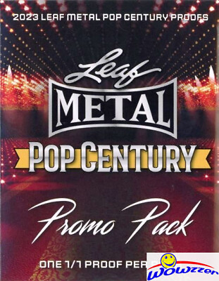 #ad 2023 Leaf METAL POP CENTURY Factory Sealed HOBBY PROMO Pack 1 1 Proof Card $16.95