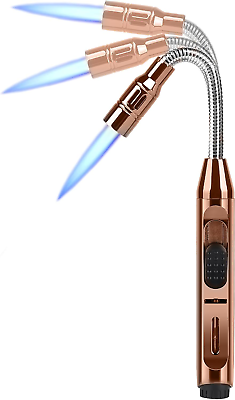 #ad Butane Lighter Torch Long Lighter with Visual Fuel Window Long Flexible Neck $17.99