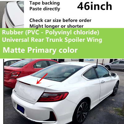 #ad 46inch For Honda Accord 2013 17 Coupe Primed Universal Tail Spoiler Wing Rubber $36.20