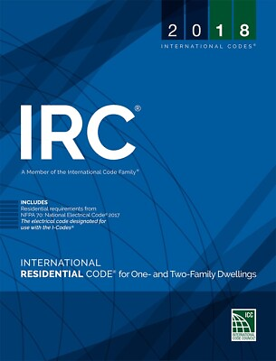 #ad 2018 IRC International Residential Code for One amp; Two Family Paperback Book ICC $60.00