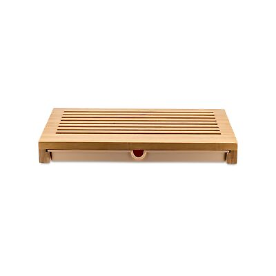 #ad Alessi quot;Sbriciolaquot; Bread Board in Bamboo Wood With Crumb Catcher in $100.45