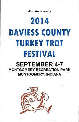 #ad Daviess County Montgomery Indiana 2014 Turkey Trot Festival Book ads pics $24.79