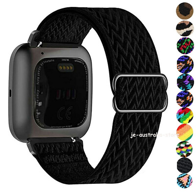 #ad For Fitbit Versa 3 2 Lite Watch band Nylon Strap Fabric SOLO Elastic Stretchable $7.99