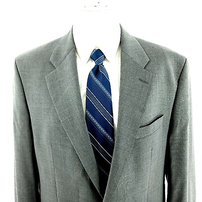 #ad DAMAGED Ralph Lauren Wool Cashmere 2 Button Blazer 40L Or Slim 42L Gray $13.47
