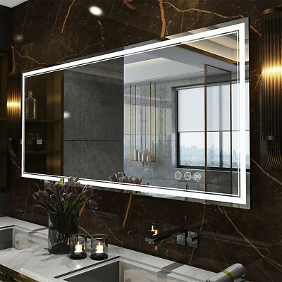#ad 41quot; Bathroom Lighted LED Mirror Vanity Makeup Anti fog Touch Switch Wall Mounted $135.92