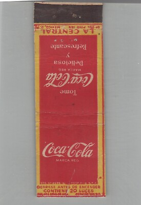 #ad Matchbook Cover Vintage Coca Cola La Central Mexico $79.95