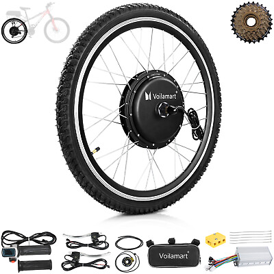 #ad Voilamart 26quot; 1500W Electric Bicycle Conversion Kit Ebike Rear Hub Motor Wheel $278.99