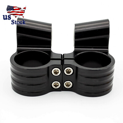 #ad US Universal CNC 50mm Fork Clip on Clip ons Handlebar Head Mount Clamp 7Degrees $18.89