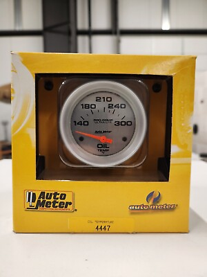 #ad Autometer 4447 Oil Temperature Gauge 2 5 8quot; Silver $78.00