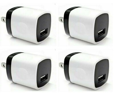 #ad 4x 1A USB Adapter AC Home Wall Charger US Plug FOR Cell Phone universal $5.99