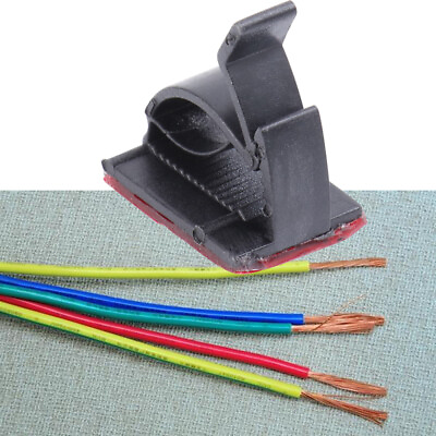 #ad 50 Pcs Self Adhesive Wire Clips Adhesive Cord Clips Plastic Cable Clip $9.49