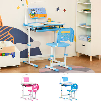 #ad Multi Functional Kids Desk and Chair Set Height Adjustable School Study Table $119.99