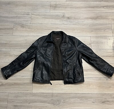 #ad coach leather jacket men large Vintage On Sale $289.90