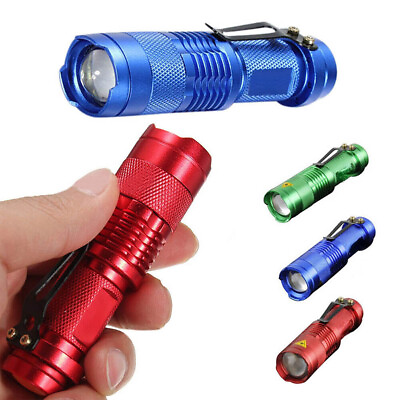 #ad Mini LED Flashlight Torch Adjustable Focus Zoom Light Lamp HOT $4.59